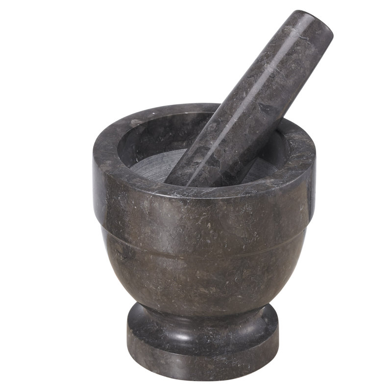 Mortier et pilon en marbre Creative Home, H 4,75 po x l 4,75 po x P 4,75 po