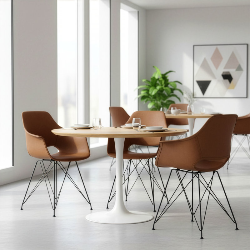 Marilyn 18.5'' H Faux Leather Upholstered Metal Armchair