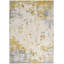 Tapis d'entrée à motif abstrait doré / gris 2 pi x 2 pi (2 pi 3 po x 2 pi) Sol Branch Branch Solenne-1419075583