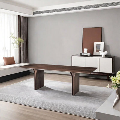 Walnut rectangular dining table