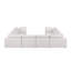 Canapé modulaire 8 pièces Carney - Revêtement en tissu Belfast véritable