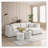 L-shape Sectional Sofa with Pillows-957321518