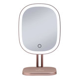 Touch Highlight Makeup Mirror with LED Light Tabletop Mirror Vanity with Double Power System