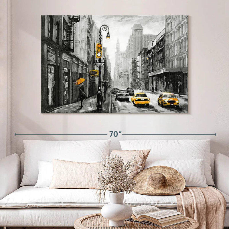 Sirci NYC - jaune pop, H 34 po x l 51 po
