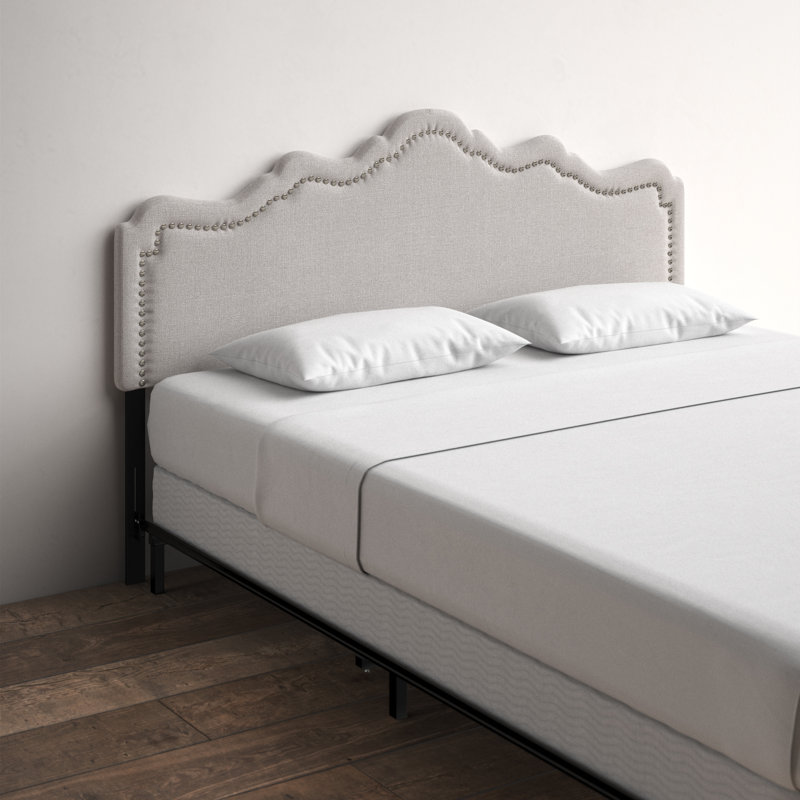 Arhaan Paskett Modern And Contemporary Headboard, Greyish Beige, King