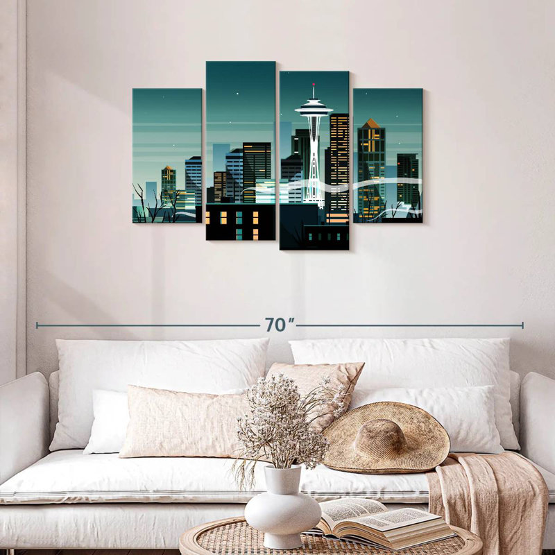 Sirci Seattle Sireci Nightscape, H 27 po x l 43 po