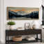 Woodland Forest Landscape Sunset Mountain Range and Lake, reproduction d'art sur toile-111664881-96074447