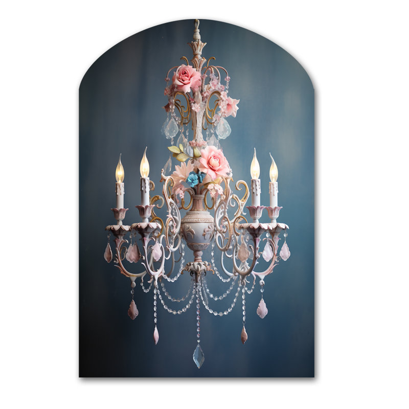 Jacarey - lustre en arc, impression murale de sculpture en métal asymétrique, H 43 po x l 33 po
