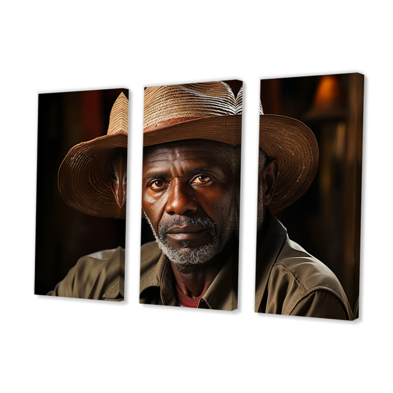 Cuban Farmer Portrait - Cuba, ensemble de reproductions d'art mural, H 32 po x l 48 po