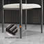 Ensemble de 2 chaises de salle à manger, chaises d'appoint de cuisine rembourrées en similicuir moderne, chaise de salle à manger de ferme avec repose-pieds