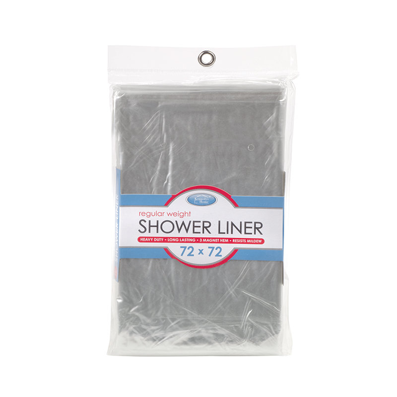 Canaan Cotton Shower Curtain with Liner Included, Gray
