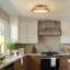 Antique Circular Led Flush Mount Light With Clear Crystals