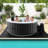 Costway Round Spa Pool Inflatable Hot Tub With 110 Air Jets Electric Heater Pump-99445455