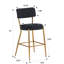Ensemble de 2 tabourets de bar rembourrés modernes en tissu Teddy - Tabouret haut à base en métal - Convient pour la cuisine, la salle à manger et le salon - Siège élégant et confortable-106807581-110603032-110603033