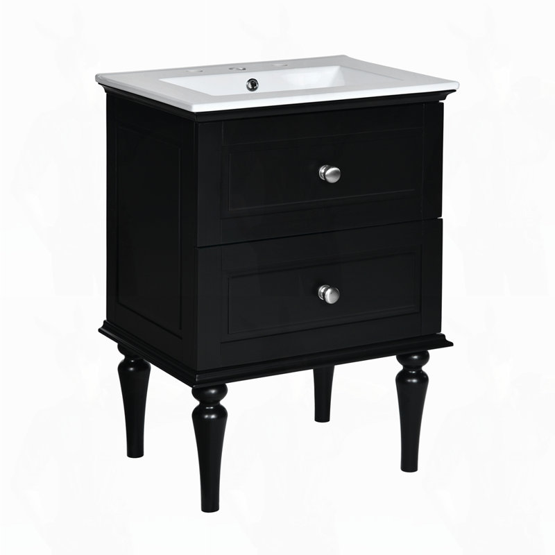 Armoire de rangement de salle de bain avec 2 tiroirs
