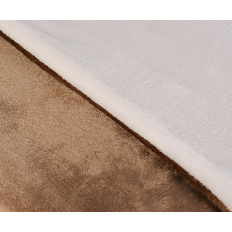 Cashmere Feeling Duvet Cover Set, Taupe/White, Single - 1 Pillowcase (80 x 80 cm)