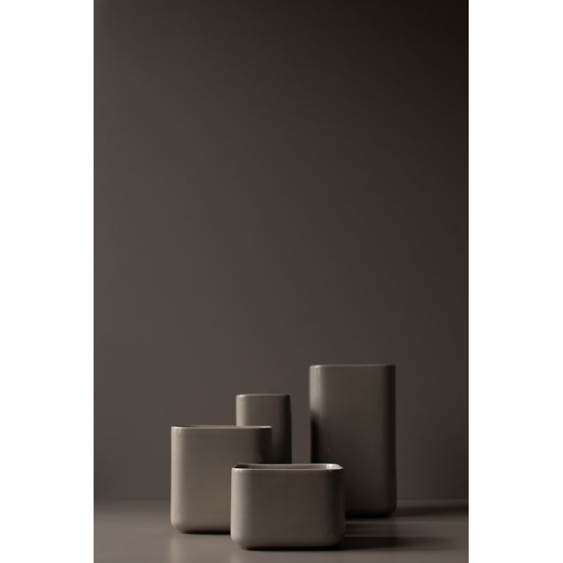 Almand Ceramic Table Vase, Greige