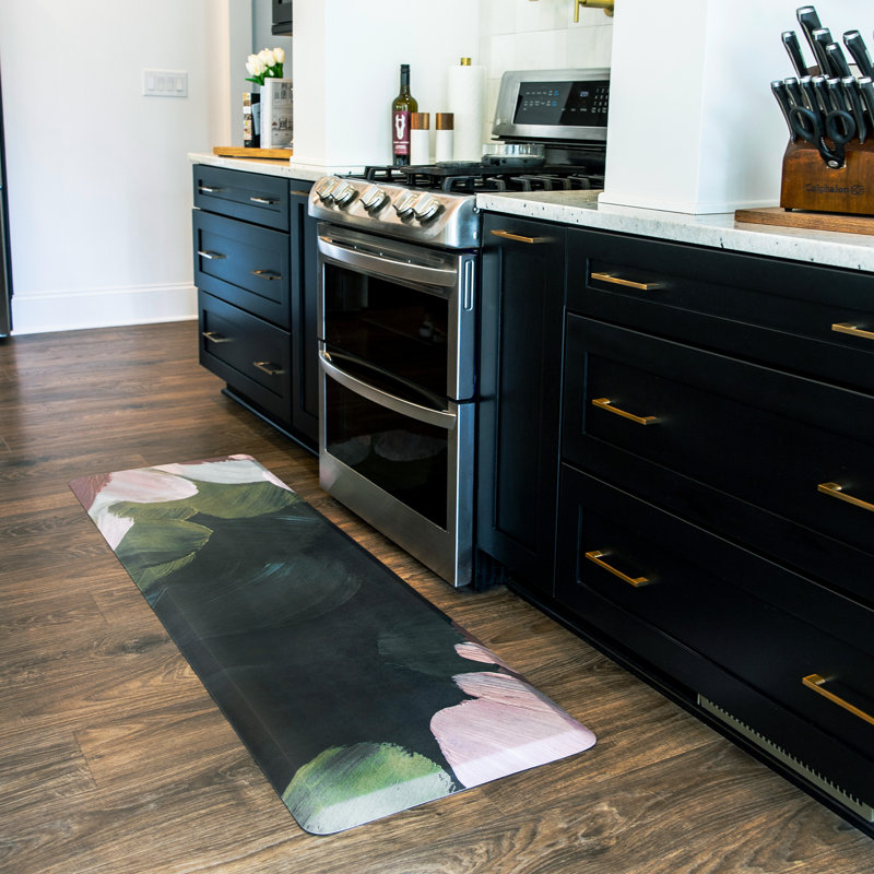Happy Feet Abstract Anti-Fatigue Non-Skid Kitchen Mat, Runner 1'10" x 6'