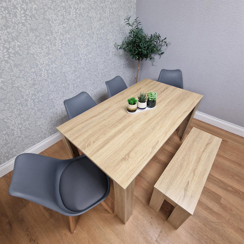 Romao 6 - Person Dining Set, 75cm H x 140cm W x 80cm D