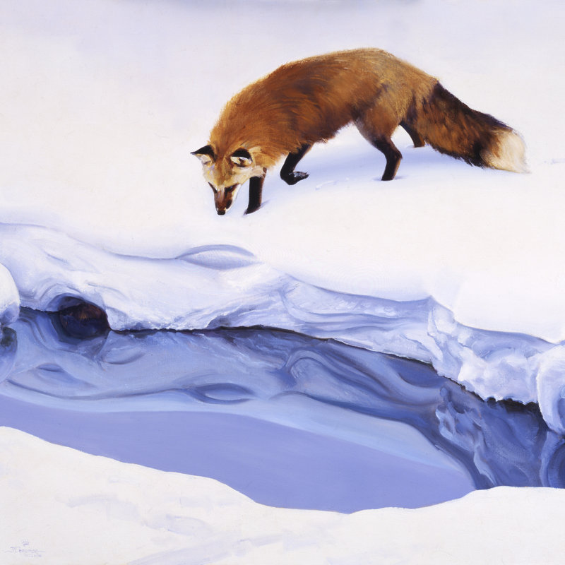 Winter Poem - Wrapped Canvas Painting, 30cm H x 30cm W x 3.8cm D