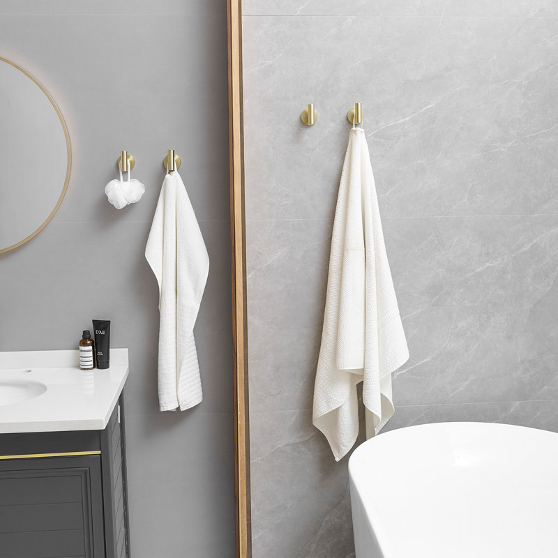 Wall Towel Hook, Brushed Gold