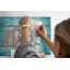 Wall Mounted bulletin board print wall art notice boards for office corkboard Blue old wood