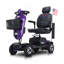 Scooter de mobilité d'extérieur compact 4 roues MAX PLUS DARK PURPLE avec batterie au plomb 2Pcs * 20AH, 16 miles, porte-gobelets et port de chargement USB