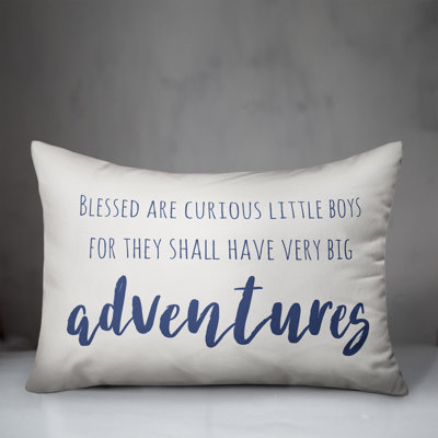 Blessed Are Curious Little Boys Indoor / Outdoor Pillow