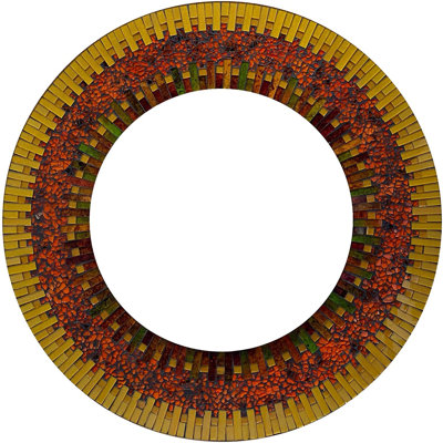 Miroir en mosaïque Zorigs, Art mural décoratif