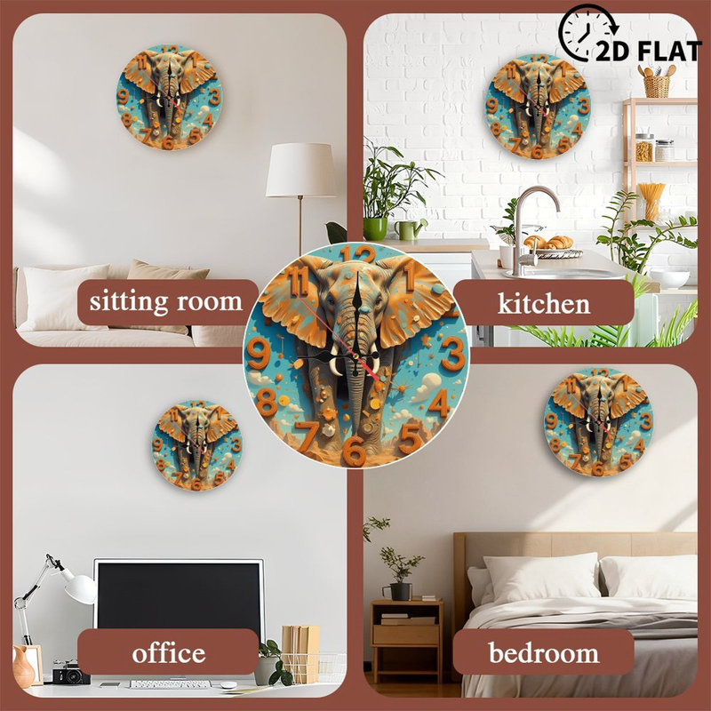 Artistic Elephant Clock