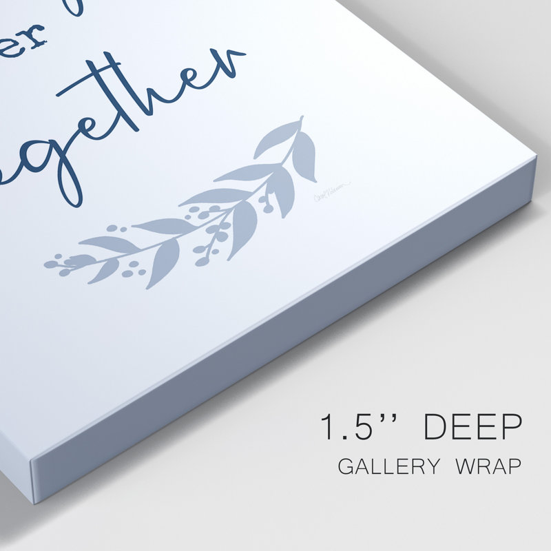 «Always Together», reproduction d'art textuel sur toile tendue, H 60 po x l 40 po x P 1 po
