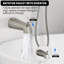 Douche combinée sans outil à 7 jets nickel brossé 1,8 gallons par minute