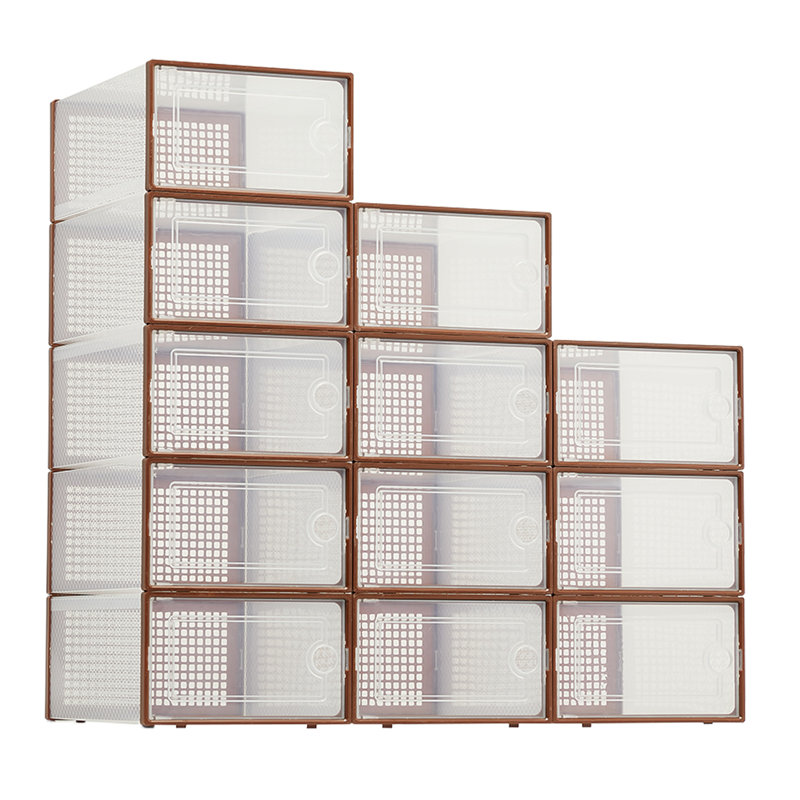 12 Pair Shoe Storage Box, Brown