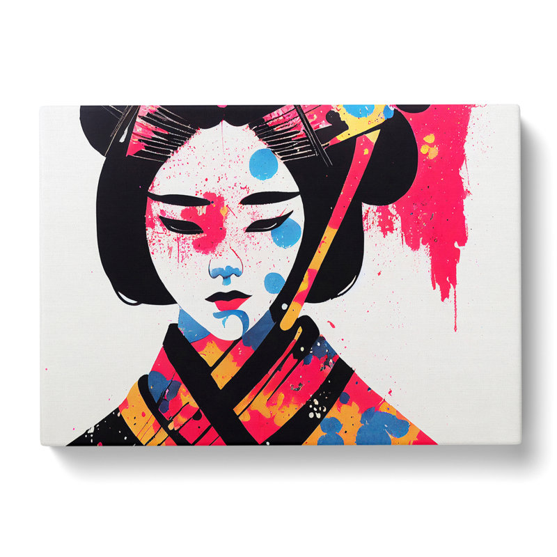 A Splashed Geisha Vol.3 Abstract - Wrapped Canvas, 35cm H x 50cm W x 3cm D