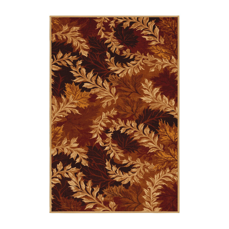 Machine Washable Nature Brown Area Rug, Rectangle 2' x 3'