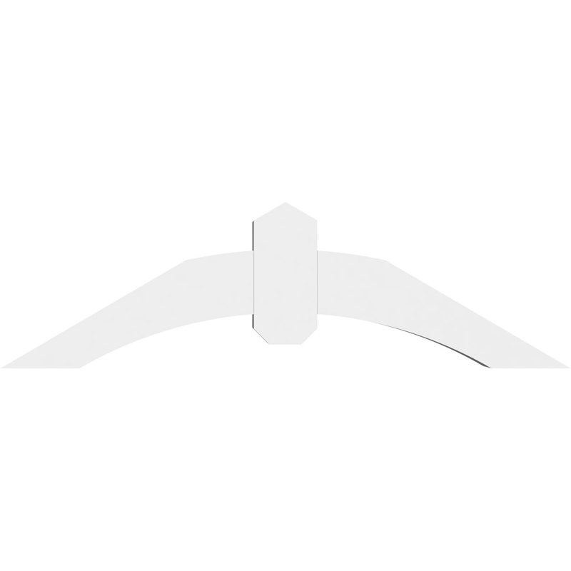 Archdale Architectural Grade PVC Gable Bracket, 10.5" H x 36" W (Pitch: 7/12), 4" D x 4" F
