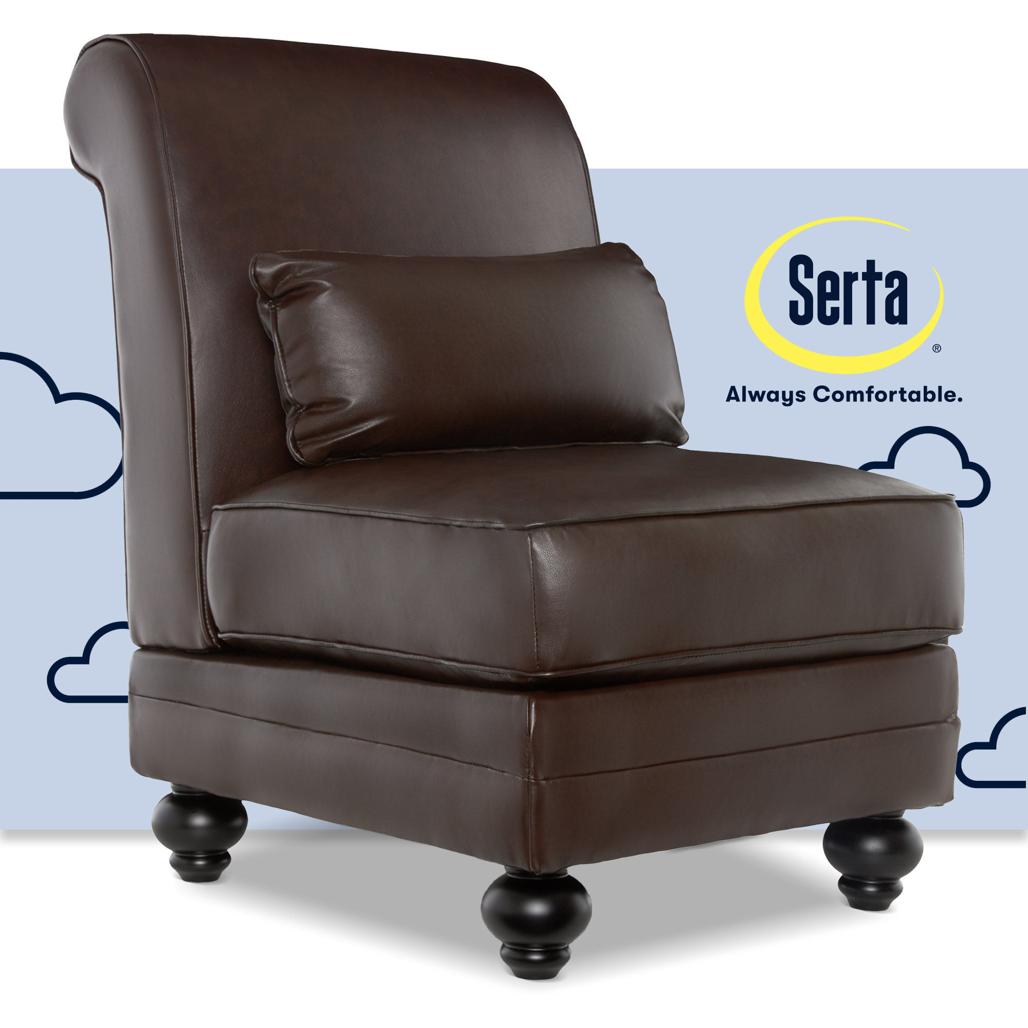 Serta Copenhagen Bonded Leather Slipper Chair Reviews Wayfair