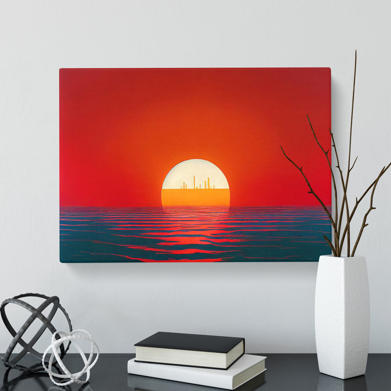 Adventurous Sunset Seascape - Wrapped Canvas, 35cm H x 50cm W x 3cm D