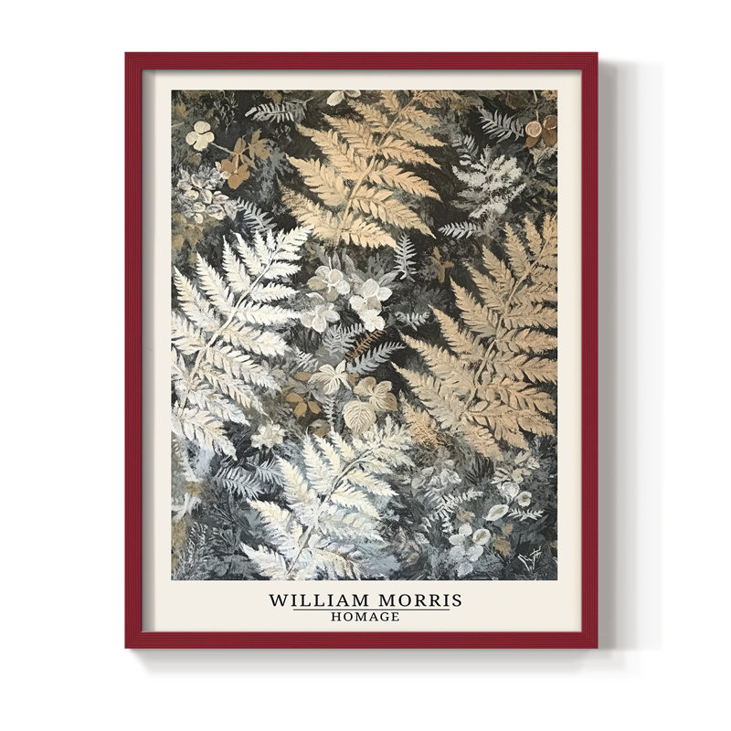 Imprimé encadré en bois massif de la série WORMIS DCCxxxx, H 30 po x l 24 po, Rouge