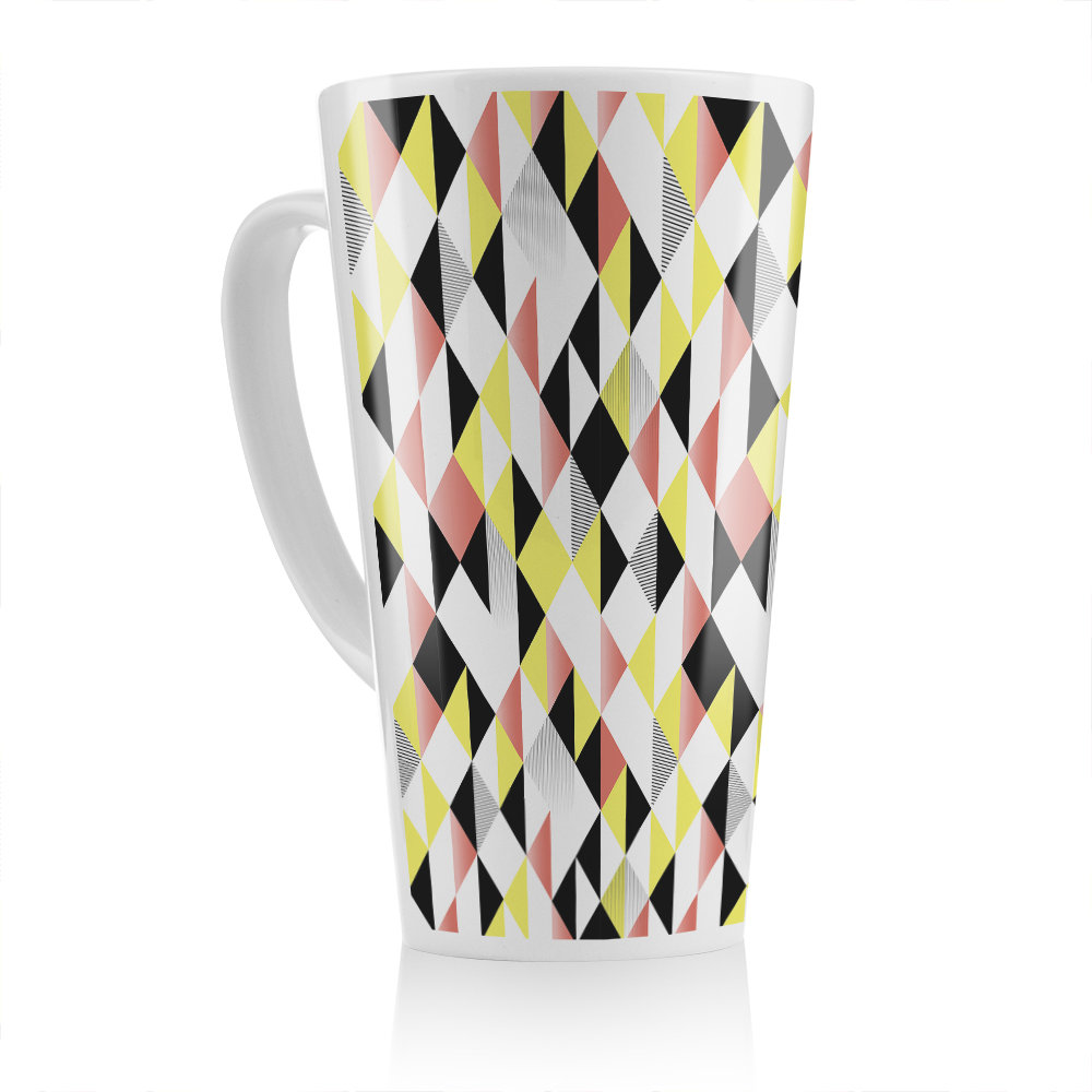 Geometric Pattern Latte Mug