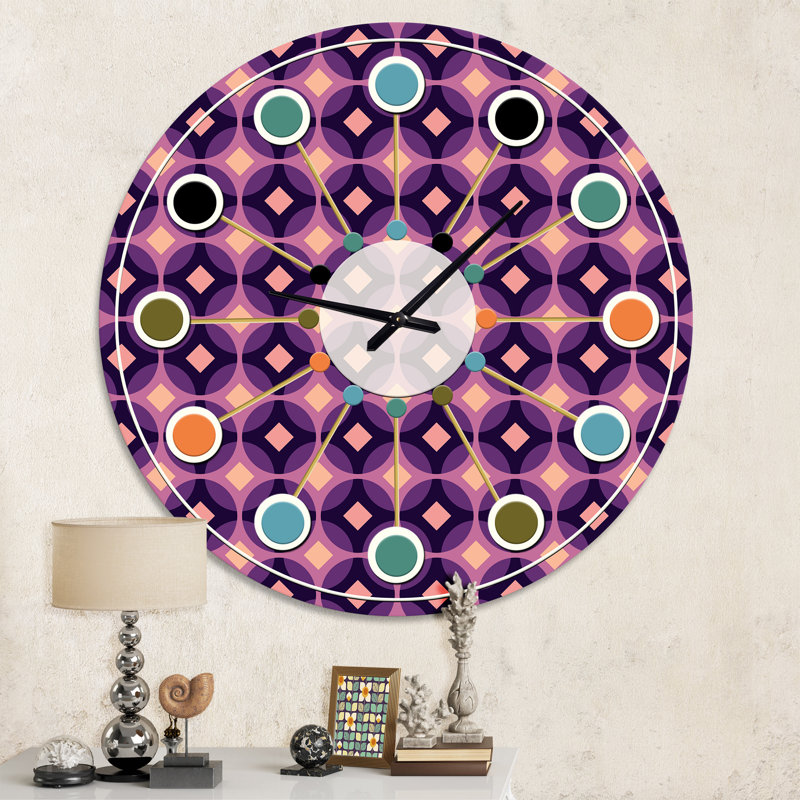Horloge murale rétro Mid-Century, Moyenne