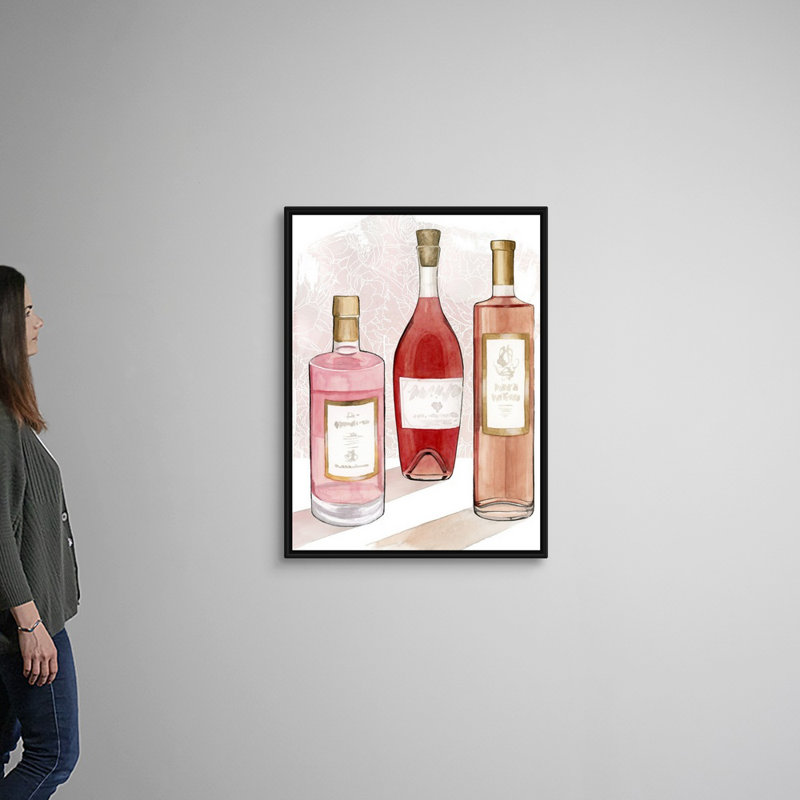 «Rose Summer I», reproduction d'art sur toile, Cadre flottant noir, H 41,7 po x l 31,7 po x P 1,75 po
