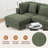 116" Sleeper Sofa with Ottoman for Living Room-1596062370