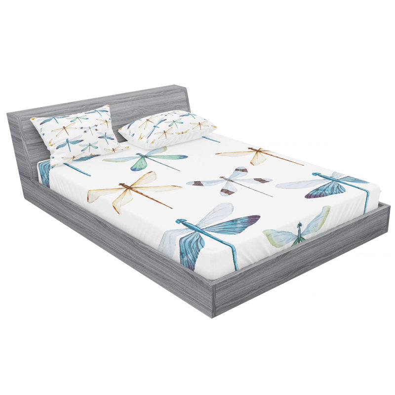 Microfiber Sheet Set, Queen Sheet Set with Fitted Sheet