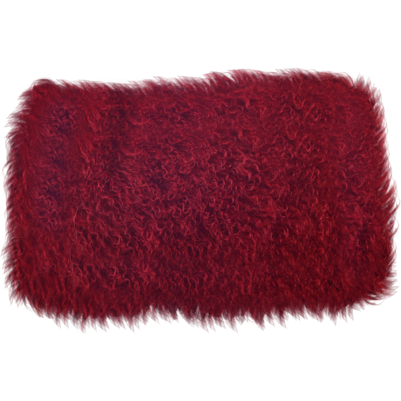 Iyana Wool Lumbar Throw Pillow, Red, 12"H x 20"W
