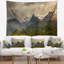 Tapisserie «Green Mountains Under Stormy Clouds»-1909623813