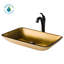 Lavabo de salle de bain vasque rectangulaire en verre avec robinet-35982051-35841308