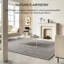 Tapis gris en jute / sisal tissé à la main Asta-1372745864
