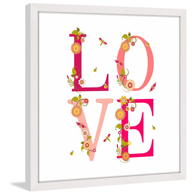 «Love Bugs» par Karen Zukowski, reproduction encadrée, H 18 po x l 18 po x P 1,5 po