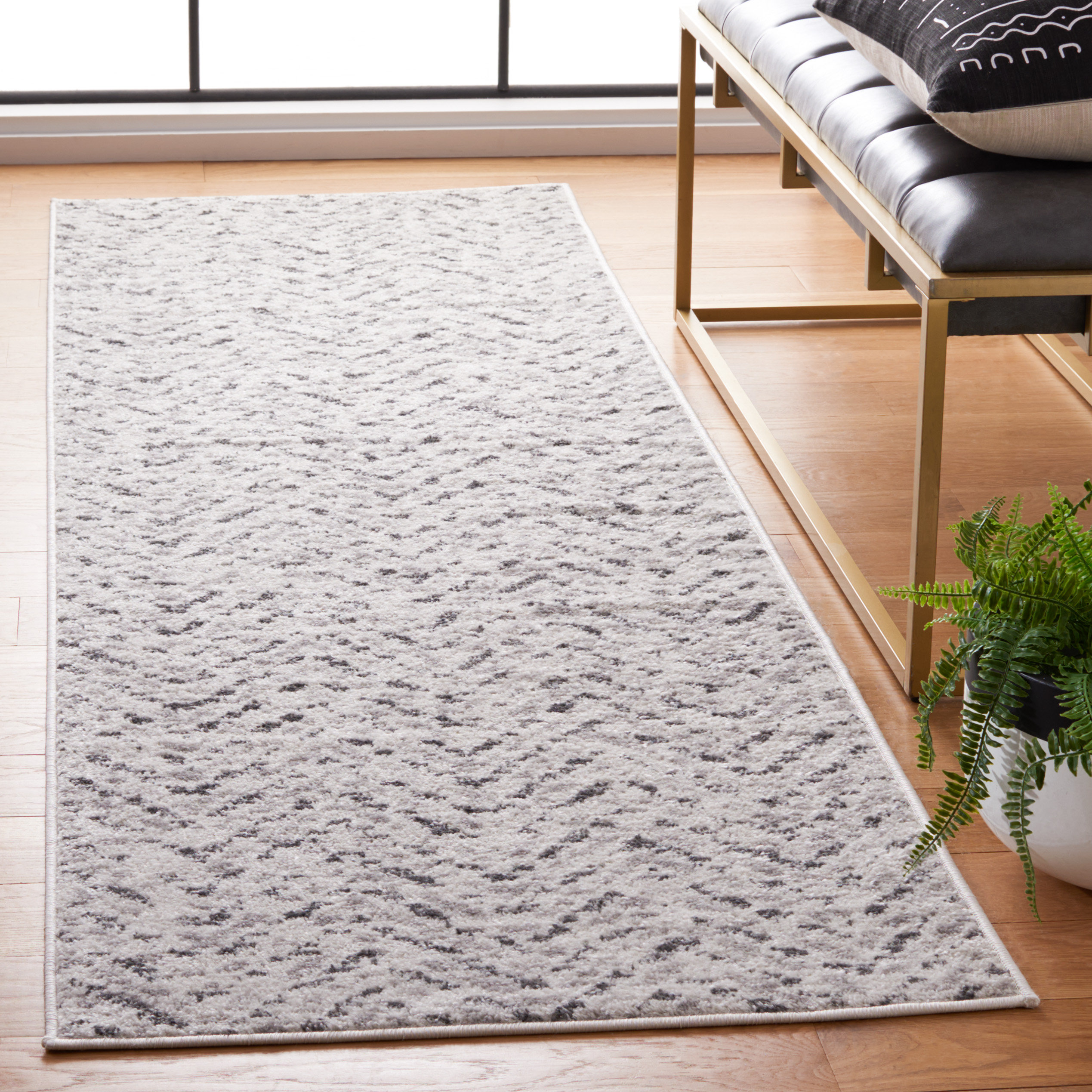 Wrought Studio Schacher Ivory/Charcoal Area Rug & Reviews | Wayfair